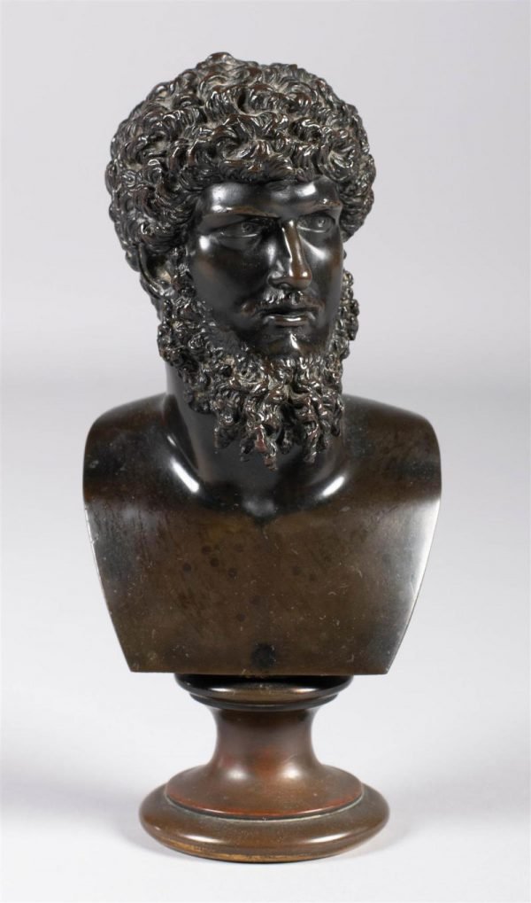 BRONZE BUST OF LUCIUS VERUS, PROBABLY FRENCH, LATE 19TH CENTURY