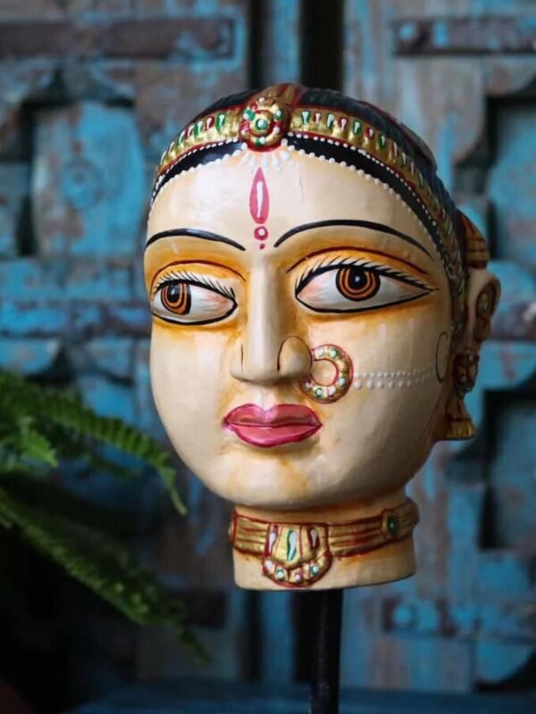 Wooden Gowri on Stand - Image 3