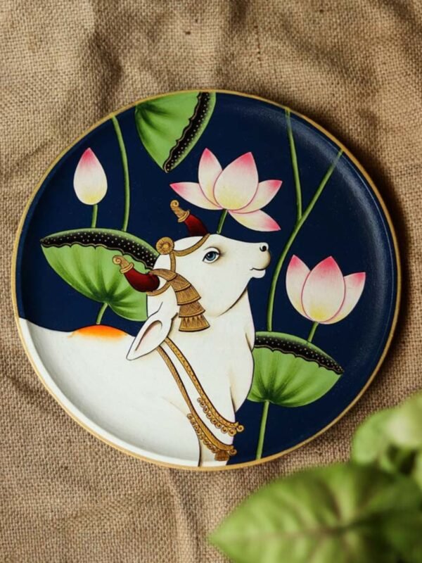 Pichwai Handpainted Wall Plate - 10"