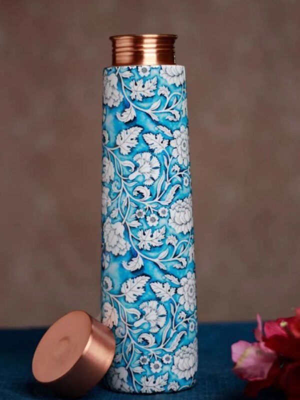 Copper Printed Bottle - Blue - Image 2