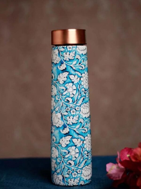 Copper Printed Bottle - Blue