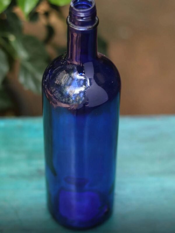 Vintage Glass Bottle - BLUE - Image 2