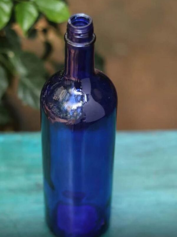 Vintage Glass Bottle - BLUE - Image 3