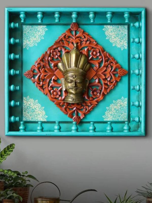 Wall Carving Frame - Brass Siva