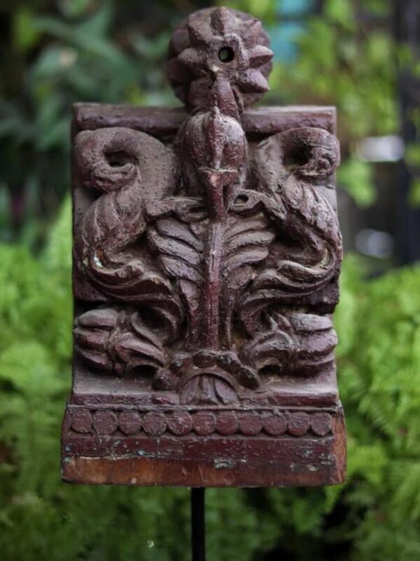 Antique Wooden Carving on Stand